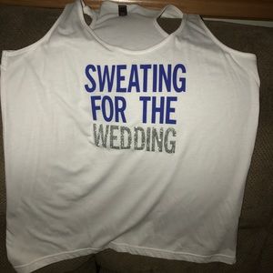 Sweating for the wedding tank top